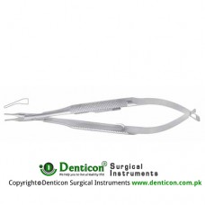 Barraquer Micro Needle Holder Curved - Very Delicate - Round Handle - With Lock Stainless Steel, 14 cm - 5 1/2"